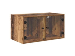 Conjunto 2 Armário De Parede Vidaxl Castanho Derivados De Madeira (68 X 37 X 35 Cm)