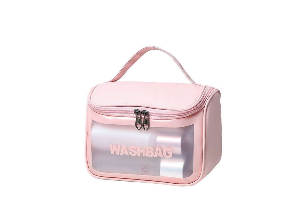 2026-bolsa De Maquilhagem Rosa, Clamshell Translúcido Para Viagem Para Mulheres, Meninas E Homens