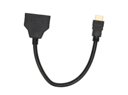 Cabo Adaptador Divisor de Interface Multimídia CHABERLU, 1 Entrada, 2 Saídas