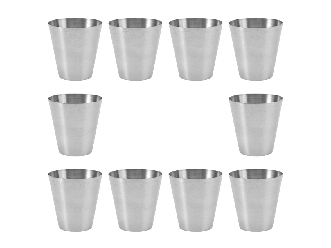 10 Vasos De Acero Inoxidable Apilables, Portátiles, Para Acampar Y Hacer Cerveza.
