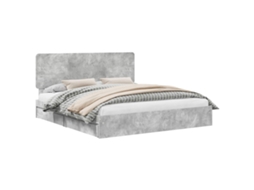 Cama com Armazenamento Cinzento MAISON EXCLUSIVE em Madeira Processada 200x200 cm
