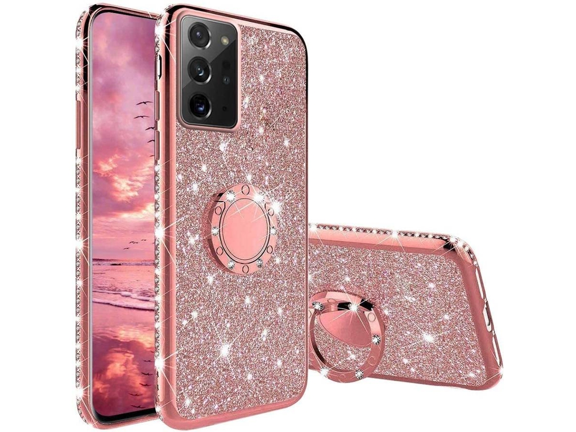 Capa Samsung Galaxy S20 Lite1 HONGWE. Dourado/Rosa