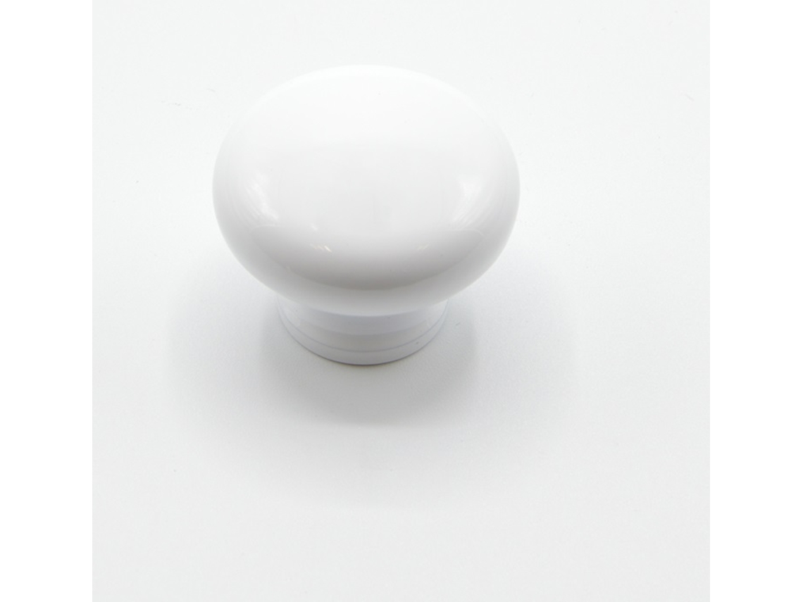 Puxador para Móvel em Resina Polida de Alta Resistência D 32 Mm Branco HARDWAREXCHANGE
