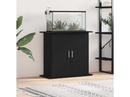 Vidaxl Suporte Para Aquário Carvalho Preto 81x36x73 Cm Madeira Projetada