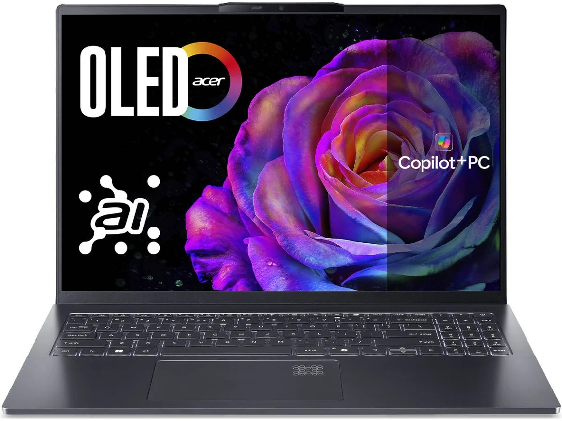 Portátil ACER Swift Go 16 AI SFG16-61-R51G (16'' - AMD Ryzen AI 7 350 - RAM: 32 GB - 1 TB SSD - AMD Radeon Graphics)