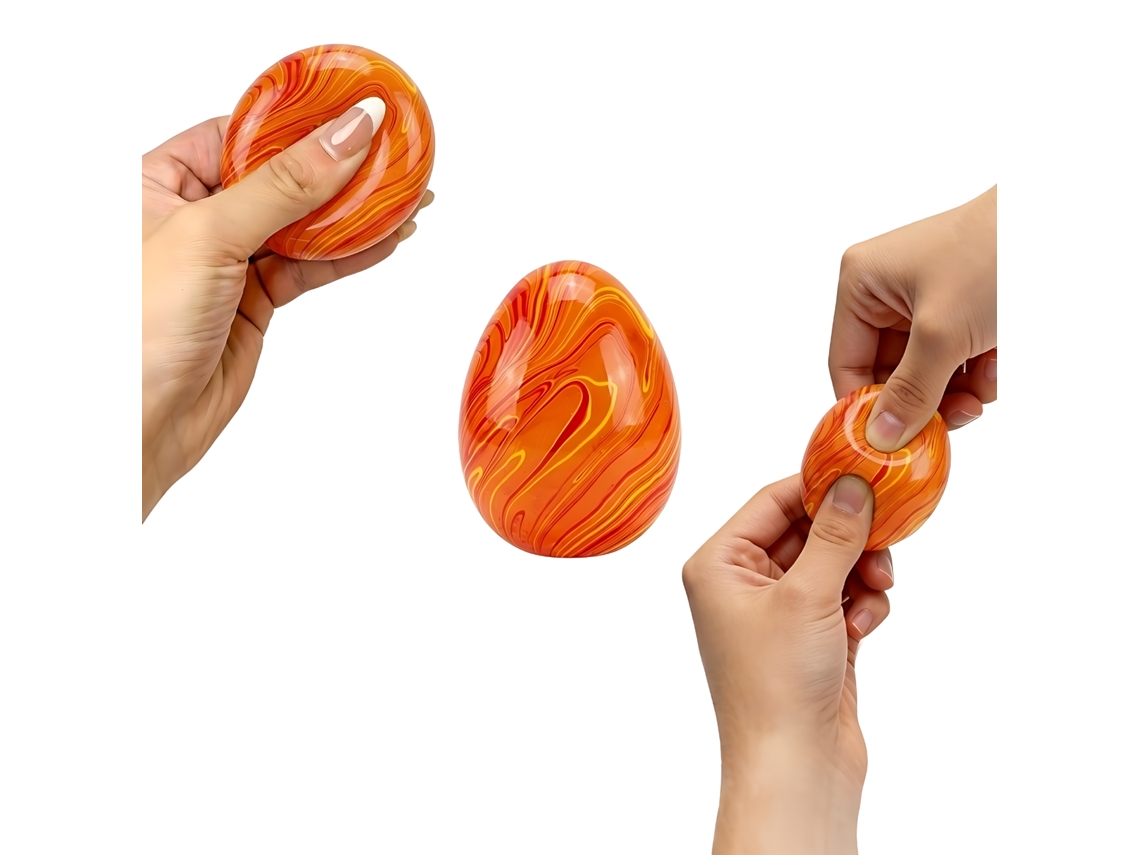 Ovo de Descompressão Fluxo Laranja, Brinquedo para Relaxar as Mãos LAXISCREED