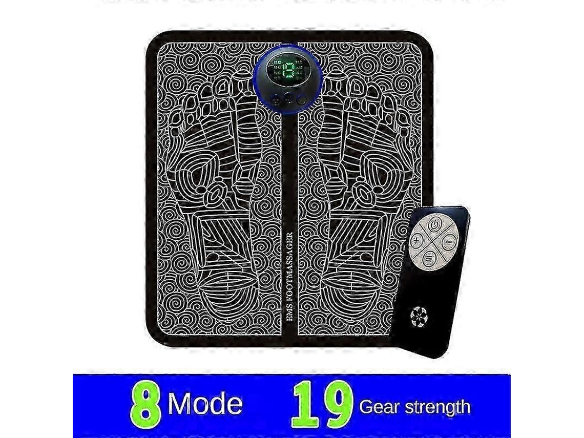 Massageador Elétrico Para Pés Ems, Tapete De Massagem Os Pés, Estimulador Circulação, Recarregável Via Usb