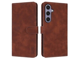 Capa Carteira de Couro Pu para Samsung Galaxy S25 com Suporte e Proteção de Câmera