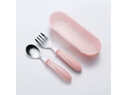 Suporte De Aço Inoxidável 2 Peças Com Cabo Redondo Rosa 12,5 Cm X 2,6 Cm