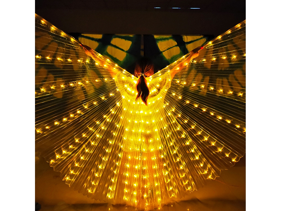 Laxiscreed Asas De Borboleta Led Com Varinha Telescópica Amarela – Requiere 3 Pilhas Aa