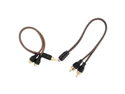 Cabo Divisor De Áudio E Vídeo Para Rádio De Carro (2 Peças) - Adaptador Macho E Fêmea Para Subwoofer E Reprodutor De Tv.