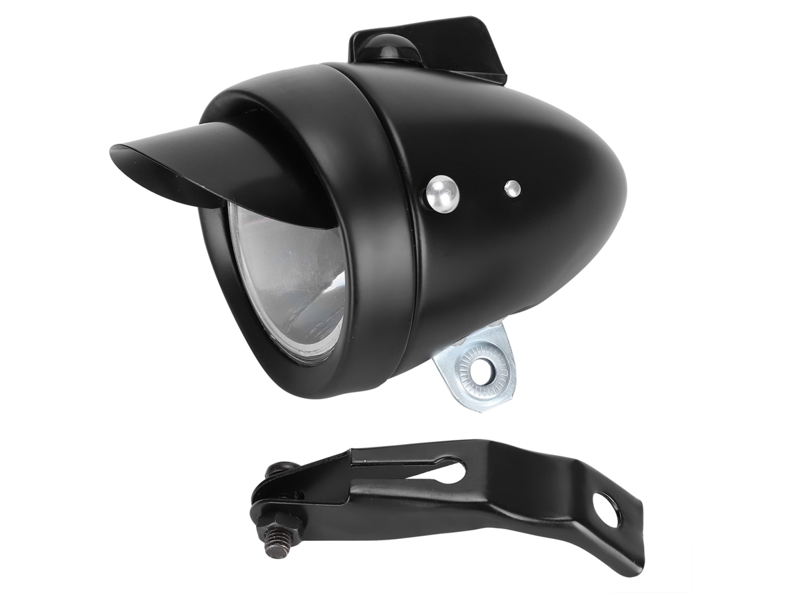 2026 farol Dianteiro de Bicicleta Vintage com Led para Ciclismo Noturno, Acessório Retro Preto
