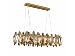 Candeeiro de Teto de Cristal PIBAOGU Asled 828 (dourado)