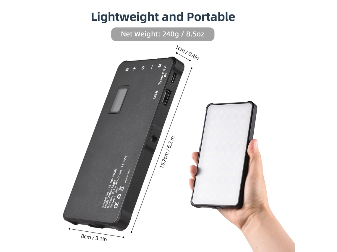 2026 luz de Relleno Rgb Portátil Mini Recargable Led para Cámara Y Vídeo Panel Rgb
