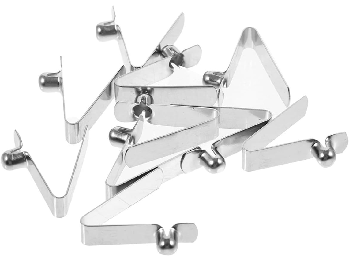 Pacote Com 20 Presilhas De Mola Em Formato De V Ciieeo, 6mm, Botão De Pressão Sólido, Telescópicas, Ocas E