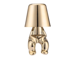 Lâmpada De Mesa Decorativa Dimmable Com Controle Táctil, Design Criativo Em Ouro, Ideal Para Quarto E Presente