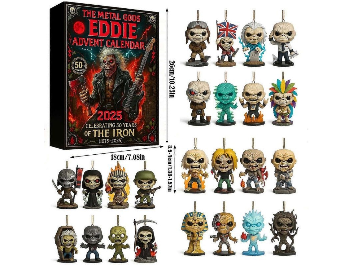 Calendário de advento Nova Line 24 dias Eddie 2025 comemoração 50º aniversário The Iron
