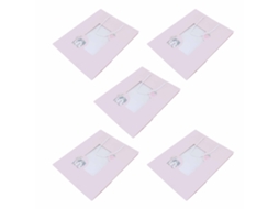 5pcs Sacola de Presente de Papel com Padrão de Morango, Sacola Tote Portátil para Presentes e Compras | S/MARCA