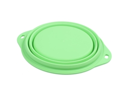 Tigela Dobrável para Cães, Portátil para Alimentos, Verde AQUAFORGE