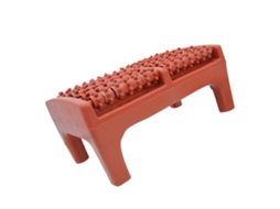 Massageador De Pés Com Rolos, Banqueta Massageadora Para Uso Doméstico, Cinco Fileiras, Marrom.