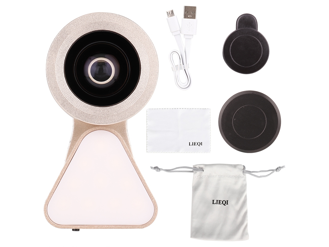 Luz de Preenchimento para Telefone EOOCOO, 3 em 1, lentes 0.4x e 0.6x