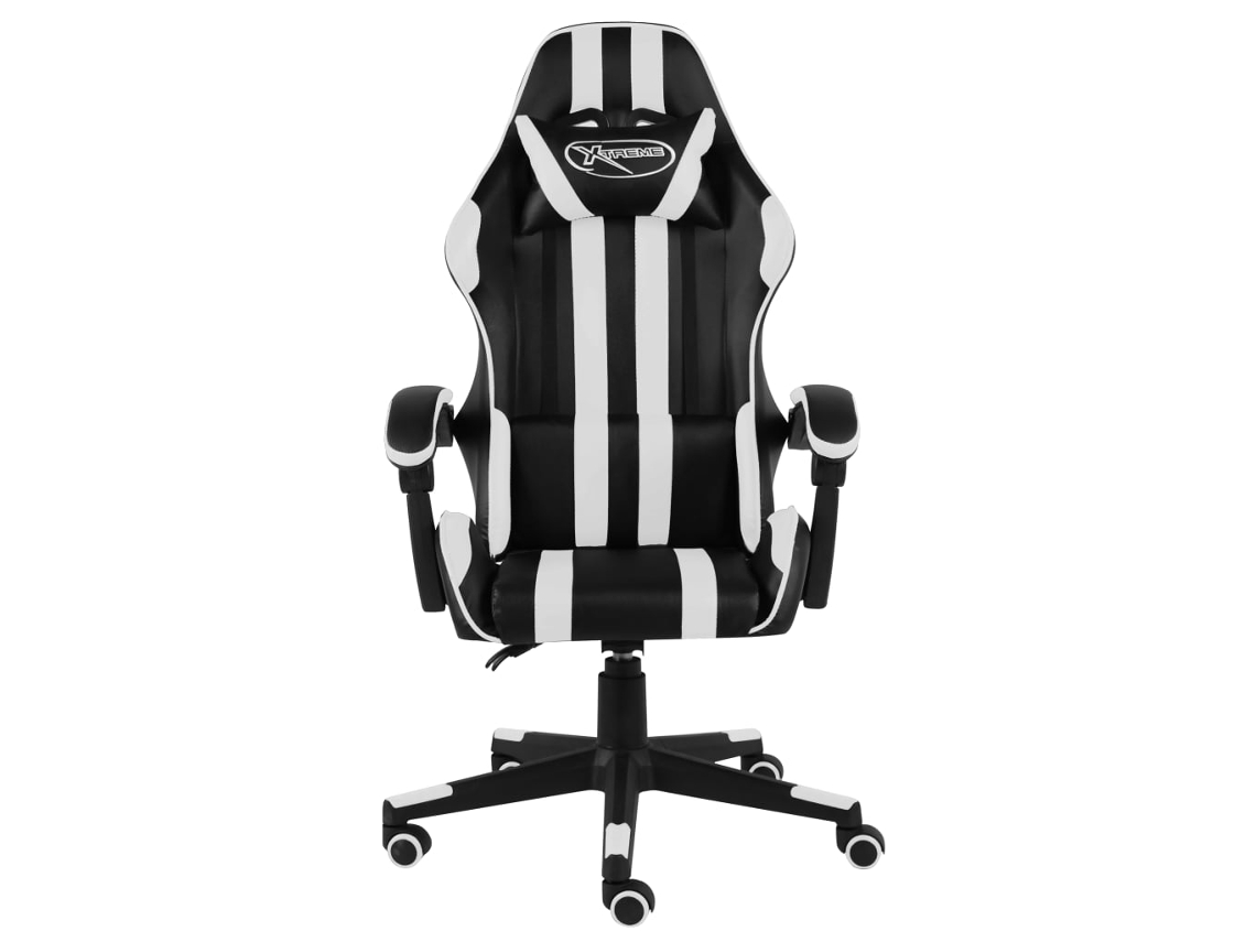 Cadeira Estilo Corrida MAISON EXCLUSIVE Couro Artificial Preto e Branco