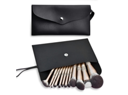 12 Conjuntos de Ultra Macios com Bases Pó Blush Conjuntos de Pincéis de Contorno com Bolsa Conjunto e LUUCOZK