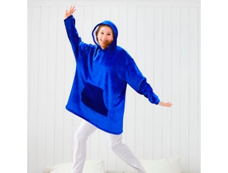 Cobertor Sem Mangas com Bolso e Mangas, Unissexo, Macio e Quente ao Toque, Pijama de Inverno para Homem/Mulher, Tamanho Único, COMFORTISSE