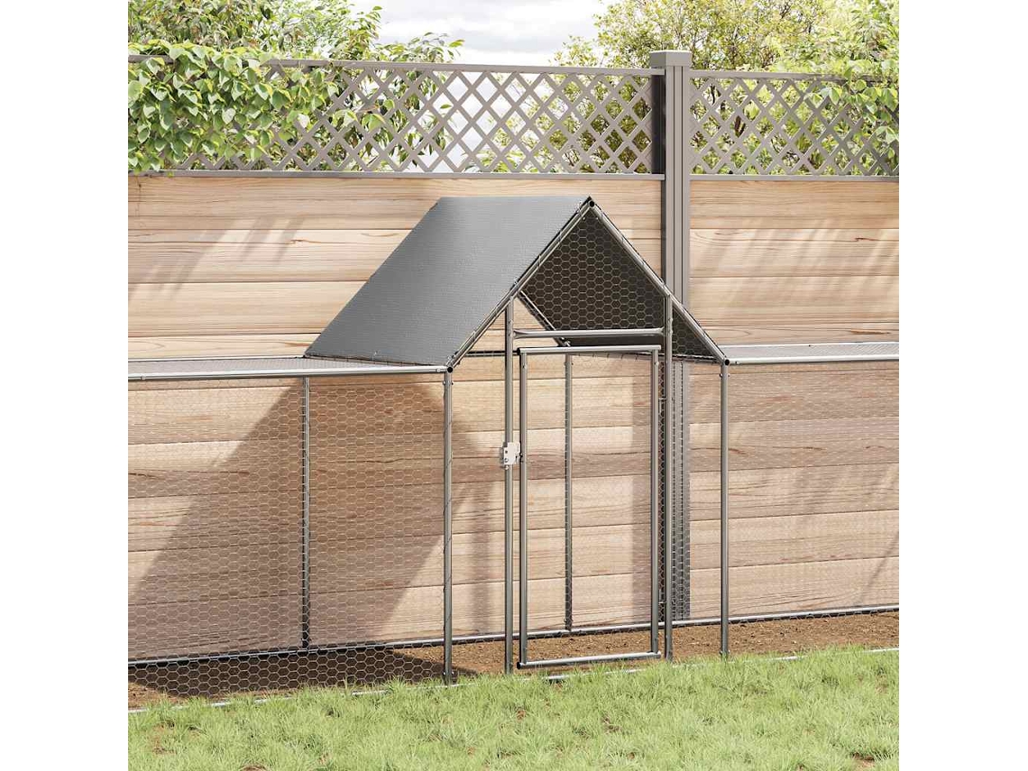 Vidaxl Galinheiro 9x1x1,5 M Aço Galvanizado
