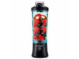 Liquidificadora Portátil Elétrica Recarregável Preta, Copo Para Smoothies E Sumo Com Trituração De Gelo