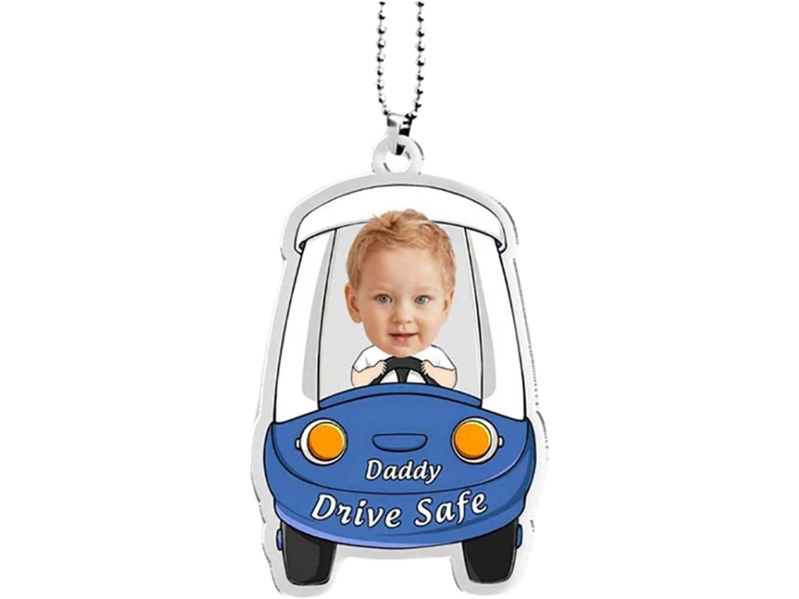 Enfeite de carro "Dirija com segurança, papai" - presente para o Dia dos Pais