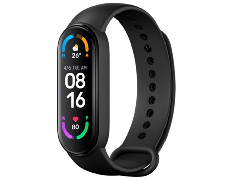 Pulseira Inteligente IWEAR Sm6 Rastreador de Fitness Ip67 com Monitor de Rh e Pressão Arterial / Social / Sono Preto