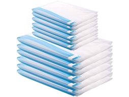 12 bolsas de armazenamento em vácuo Linjou para viagens 60x40cm e 50x35cm sem bomba necessária S/MARCA