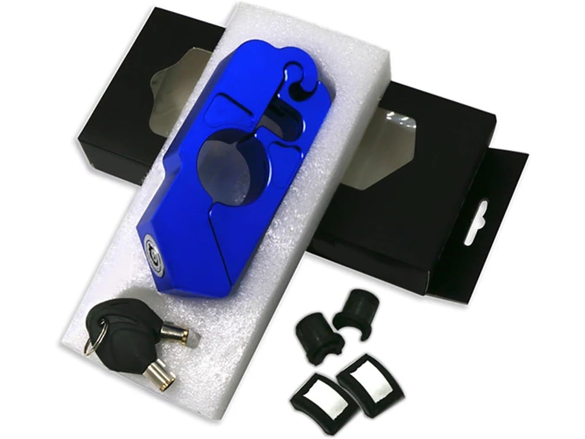 Cadeado para Guidão de Motocicleta Trava Universal Manopla Freio Resistente Manete Robusta Antifurto Função