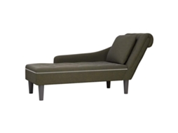 Vidaxl Chaise Lounge C/ Almofada/apoio Braços Direito Couro Artificial