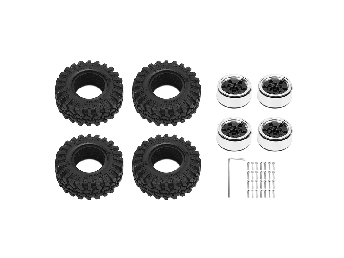 Roda Beadlock Rc 1/24 Alumínio Preta LAXISCREED
