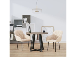Vidaxl Cadeiras De Jantar 2 Pcs Veludo Cor Creme