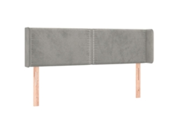 Cabeceira de Cama com Abas Veludo Cinzento Claro MAISON EXCLUSIVE (147x16x78 cm)