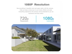 Câmera Wifi Sem Fio 1080p Para Casa Com Visão Noturna E Detecção De Movimento
