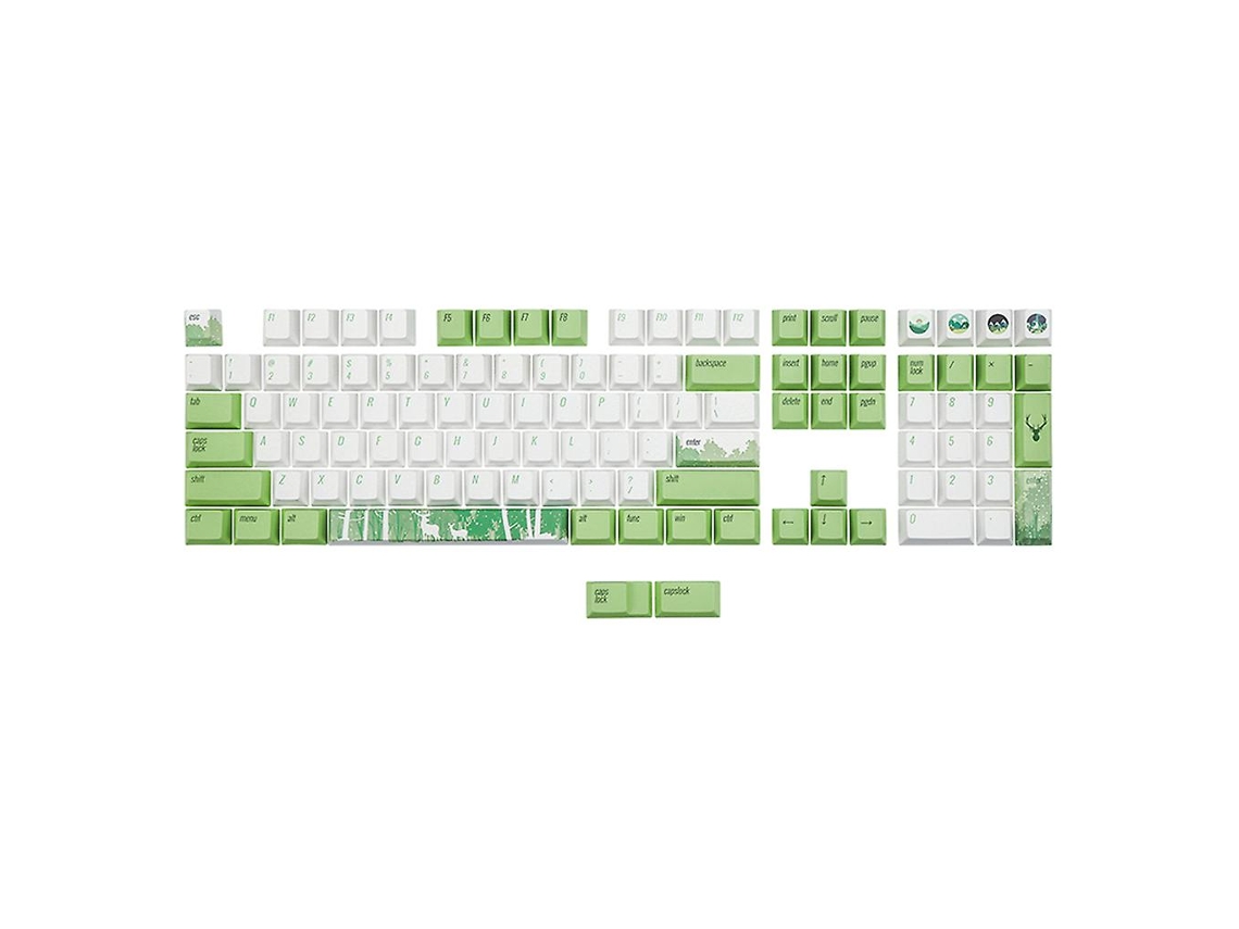 Sublimação De Tinta De 5 Lados Pbt 110 Teclas Forest Theme Keycaps