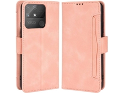 Capa Realme Narzo 50A HFS HOUSE Carteira Rosa
