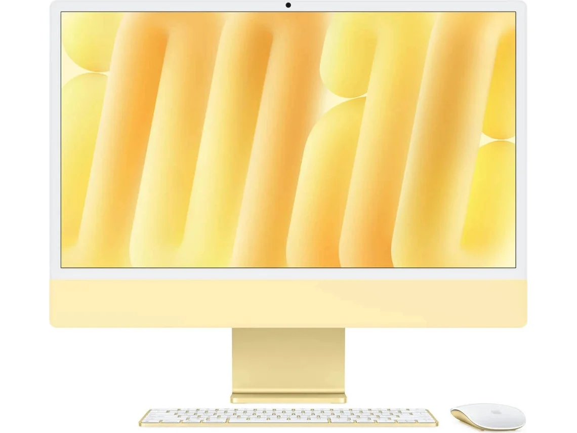 iMac APPLE Amarelo CTO (24'' - Apple M4 8-Core - RAM: 16 GB - 256 GB - GPU 8-Core - Teclado Português)