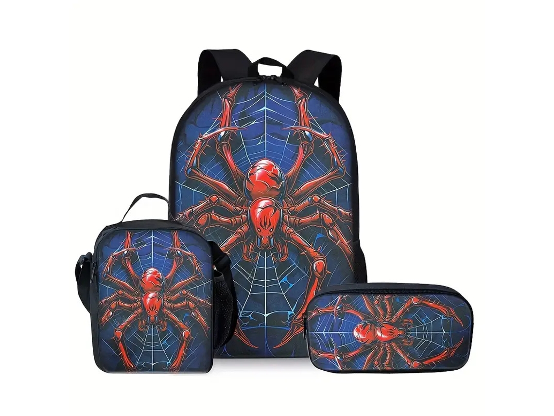 Conjunto de Mochila Escolar Leve E À Prova Dágua CUICH com Bolsa Para Almoço E Estojo