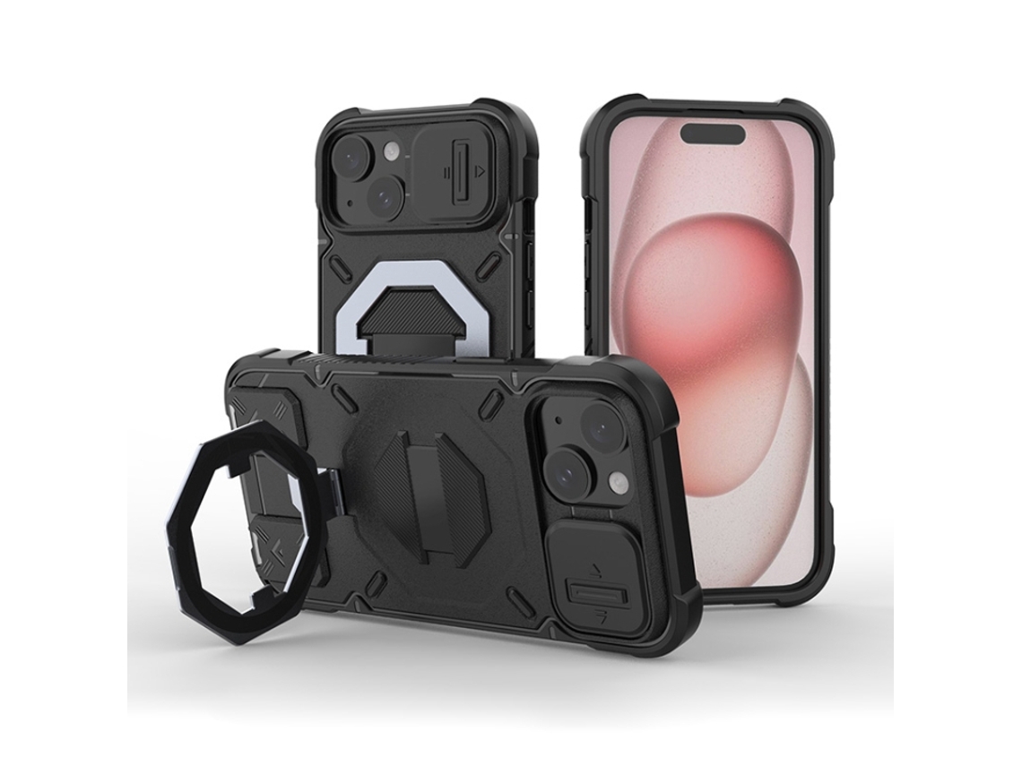 Capa Zruxe Compativel Com Iphone 15 Plus (suporte Magsafe - Alca - Preta)