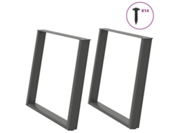 Dining Table Leg, Dining Table Legs Vidaxl Antracite Aço (90 X (72-73) Cm)