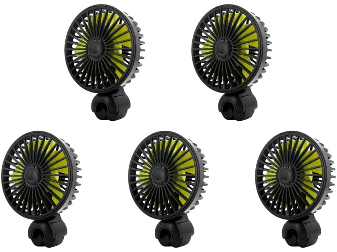 Ventilador Usb Para Carro, 3 Velocidades, Rotação De 360°, Ventilador Para Banco Traseiro De Suv, Van, Camper E Caminhão