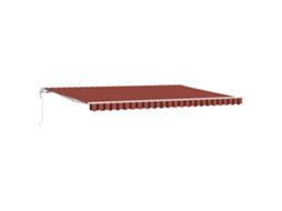 Conjunto 1 Toldo Retrátil Vidaxl Laranja Tecido (500 × 300 Cm)