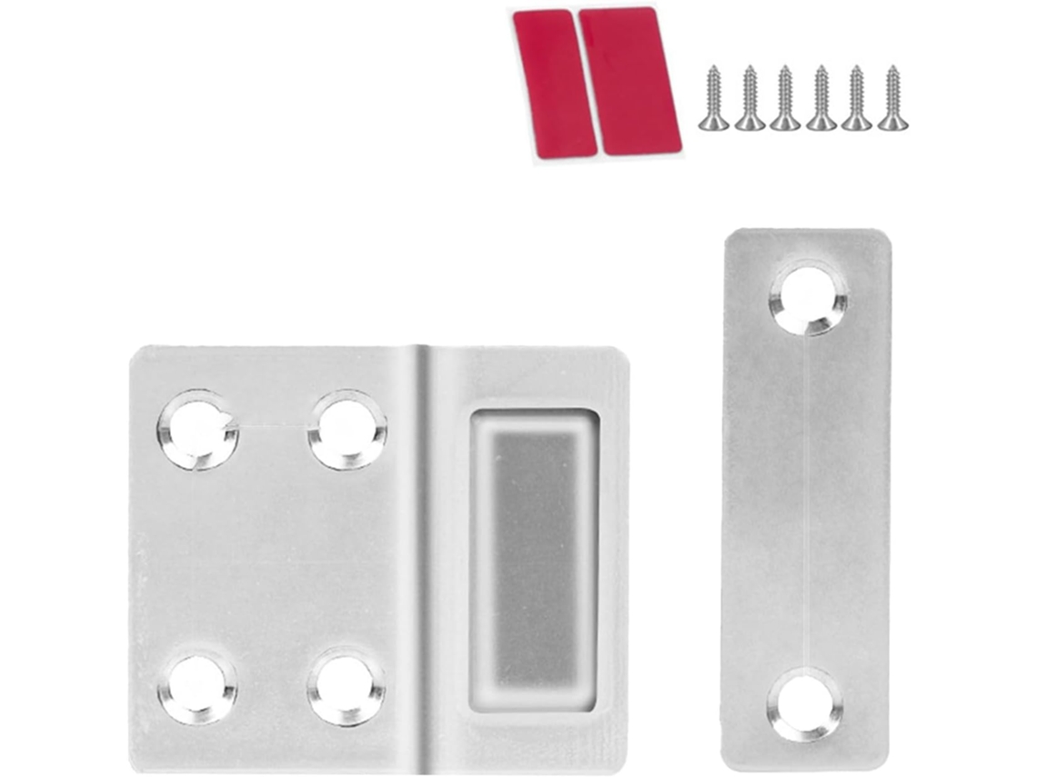 Fecho Magnético Para Porta De Armário, Trava De Aço Resistente Para Móveis Armário, Faça Você Mesmo, Prata, 43x38mm