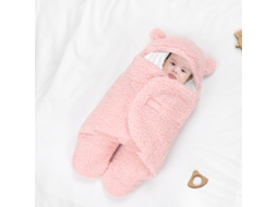 Cueiro Lã Inverno Manta Bebê 3-6 Meses 84x70cm Rosa Panoona
