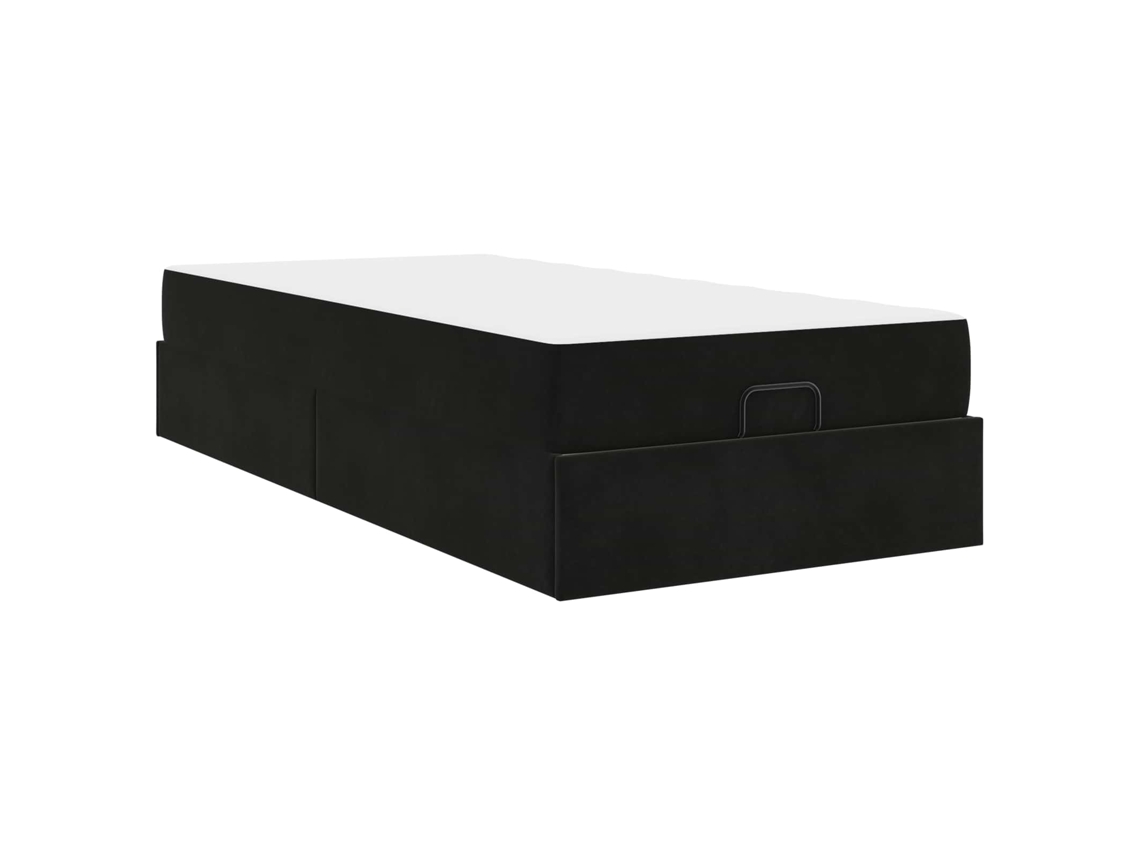 Conjunto de Estruturas de Cama com Colchão 2 Pcs Preto Veludo MAISON EXCLUSIVE